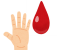 手と血液