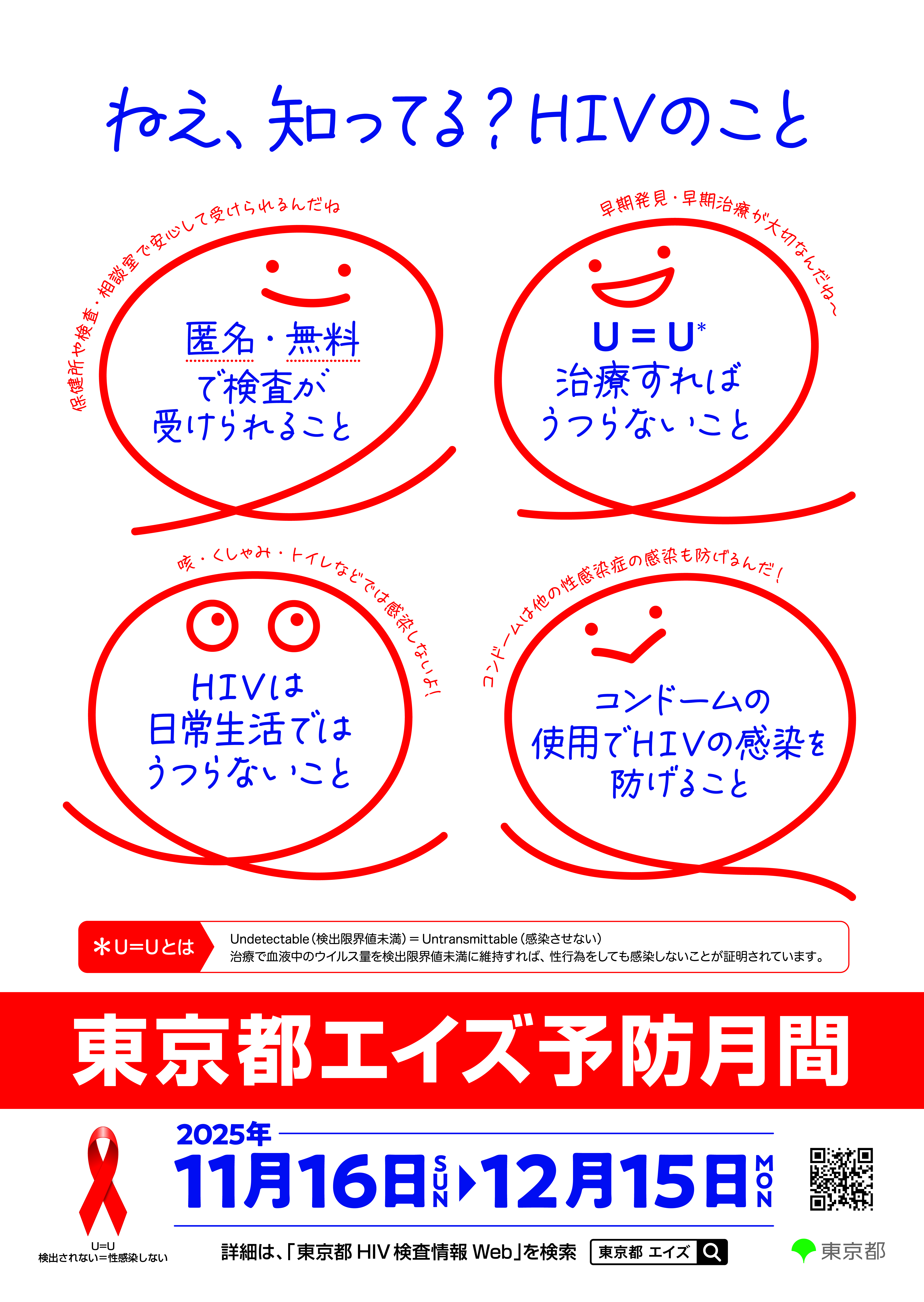 令和7年度東京都エイズ予防月間ポスターの画像