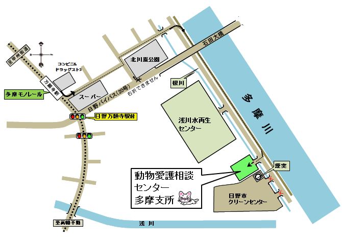 多摩支所の地図