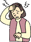 図：頭痛を訴える女性