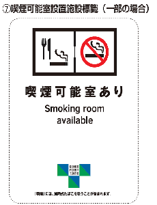 喫煙可能室ありの標識