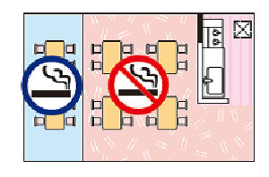 喫煙可能室の図