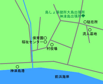 図　神津島支所周辺地図